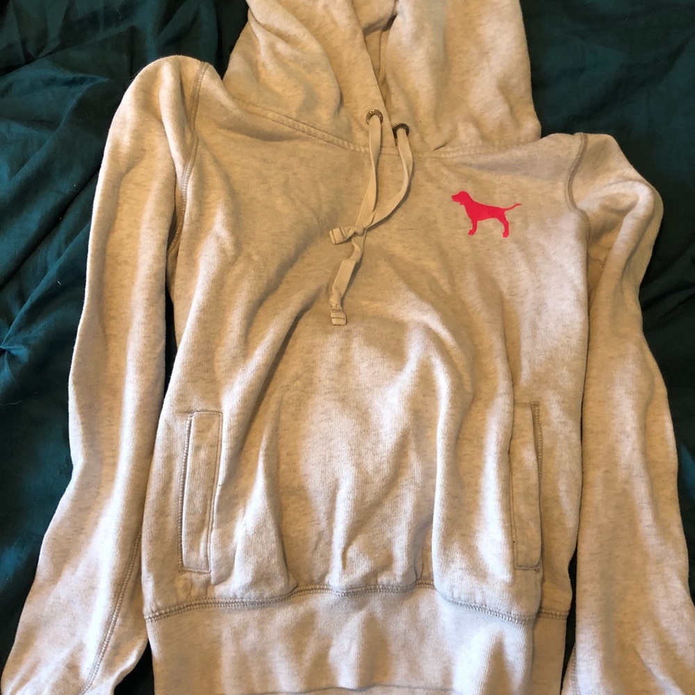 Grey Victoria secrets hoodie